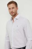 Бавовняна сорочка Tommy Hilfiger чоловіча колір білий slim класичний комір