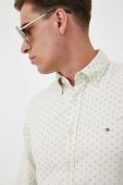 Сорочка Tommy Hilfiger чоловіча колір бежевий slim комір button-down