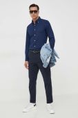 Сорочка Tommy Hilfiger чоловіча колір синій slim комір button-down (3434097)