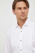 Сорочка BOSS чоловіча колір білий slim з італійським коміром (3537752)