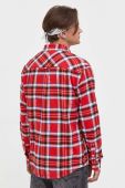 Бавовняна сорочка Tommy Jeans чоловіча колір червоний relaxed комір button-down