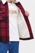 Куртка Tommy Jeans чоловіча колір бордовий перехідна