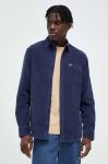 Вельветова сорочка Tommy Jeans колір синій regular класичний комір Вельветова сорочка Tommy Jeans колір синій regular класичний комір
