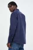 Вельветова сорочка Tommy Jeans колір синій regular класичний комір
