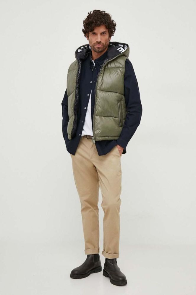 Бавовняна сорочка Lacoste чоловіча regular комір button-down колір темно-синій (3537764) фото 3