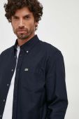Бавовняна сорочка Lacoste чоловіча regular комір button-down колір темно-синій (3537764)