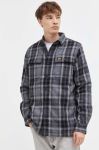 Сорочка з домішкою вовни Superdry колір чорний regular класичний комір Сорочка з домішкою вовни Superdry колір чорний regular класичний комір
