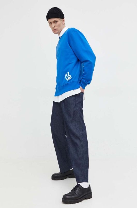 Бавовняна сорочка Karl Lagerfeld Jeans чоловіча колір білий regular класичний комір фото 2