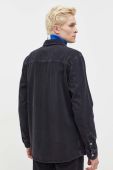 Джинсова сорочка Karl Lagerfeld Jeans чоловіча колір чорний relaxed класичний комір