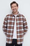 Сорочка Jack Wolfskin чоловіча колір коричневий regular класичний комір Сорочка Jack Wolfskin чоловіча колір коричневий regular класичний комір