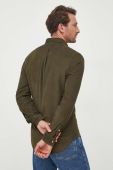 Вельветова сорочка Polo Ralph Lauren колір зелений regular комір button-down