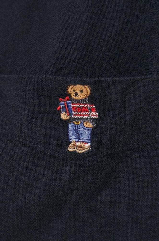 Бавовняна сорочка Polo Ralph Lauren чоловіча колір чорний regular комір button-down (3590986) фото 2