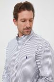 Бавовняна сорочка Polo Ralph Lauren чоловіча колір синій regular комір button-down (3590991)