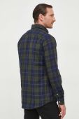 Бавовняна сорочка Barbour чоловіча колір зелений slim комір button-down (3496684)