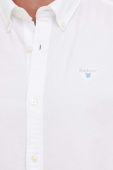 Бавовняна сорочка Barbour Oxtown чоловіча колір білий slim комір button-down