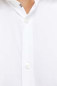 Бавовняна сорочка HUGO чоловіча колір білий slim класичний комір (3574566)
