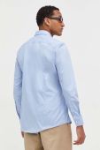 Бавовняна сорочка HUGO чоловіча slim класичний комір колір блакитний (3574574)