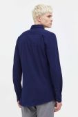 Бавовняна сорочка HUGO чоловіча колір синій slim класичний комір (3507087)