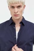 Сорочка HUGO чоловіча колір синій slim класичний комір (3644802)