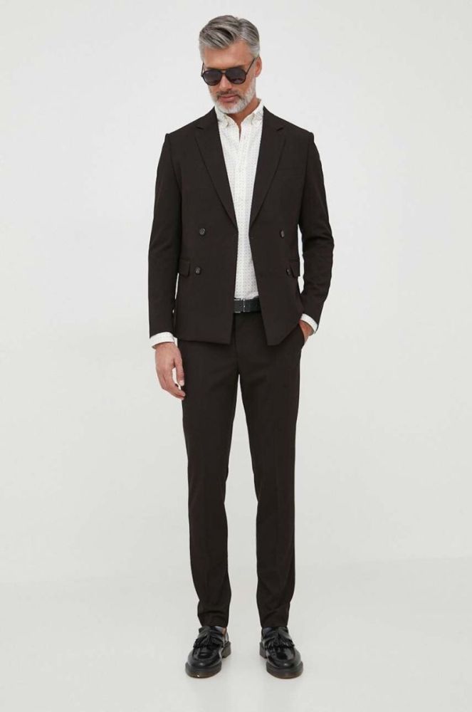 Бавовняна сорочка Gant чоловіча колір бежевий regular комір button-down (3621643) фото 2