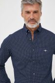 Бавовняна сорочка Gant чоловіча колір синій regular комір button-down (3621649)