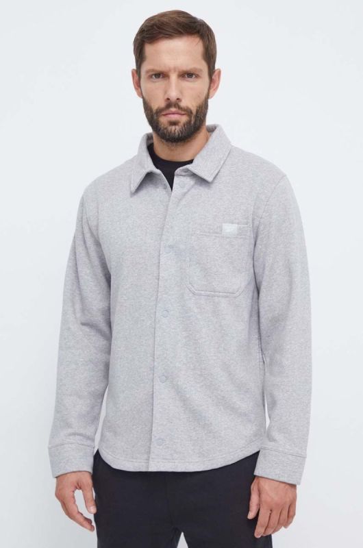 Сорочка Reebok Classic чоловіча колір сірий regular класичний комір