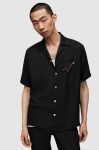Сорочка AllSaints VENDETTA чоловіча колір чорний regular Сорочка AllSaints VENDETTA чоловіча колір чорний regular