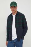 Бавовняна сорочка Desigual 23WMCW37 CAM ALF чоловіча колір синій regular класичний комір Бавовняна сорочка Desigual 23WMCW37 CAM ALF чоловіча колір синій regular класичний комір
