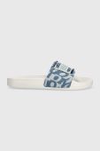 Шльопанці Tommy Jeans TJW POOL SLIDE DENIM жіночі колір білий EN0EN02224