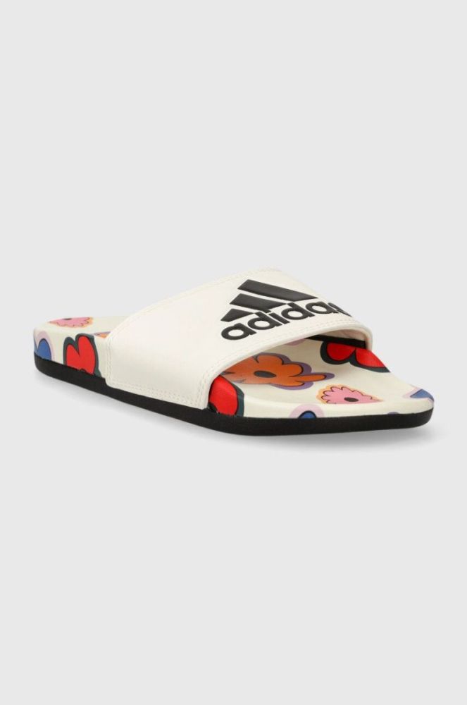 Шльопанці adidas жіночі колір білий фото 3