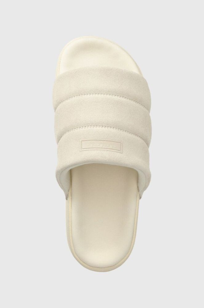 Замшеві шльопанці adidas Originals Adiette Essential жіночі колір бежевий фото 3