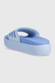 Шльопанці adidas Performance жіночі на платформі колір блакитний