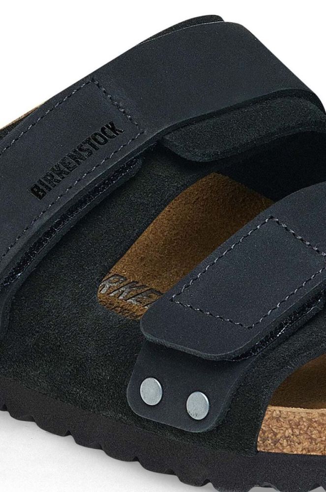 Замшеві шльопанці Birkenstock Uji жіночі колір чорний 1024832 фото 3