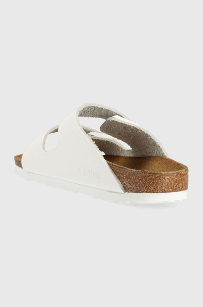 Шкіряні шльопанці Birkenstock Arizona жіночі колір білий 1025061 фото 3