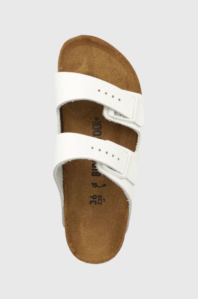 Шкіряні шльопанці Birkenstock Arizona жіночі колір білий 1025061 фото 4