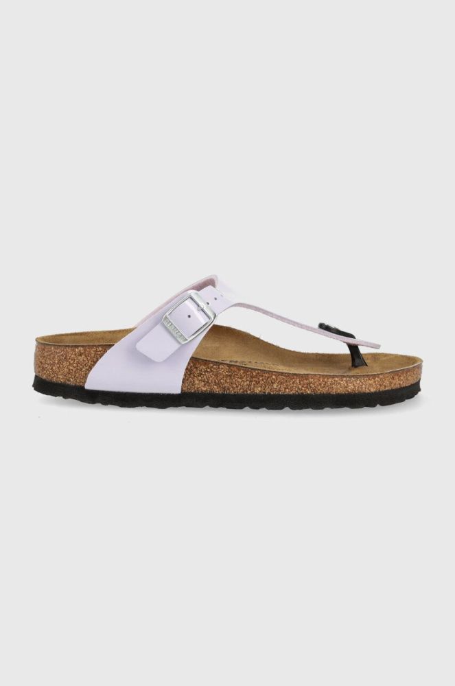 В'єтнамки Birkenstock Gizeh жіночі колір фіолетовий на плоскому ходу 1025369