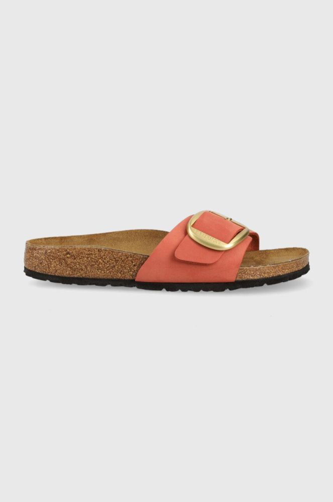 Замшеві шльопанці Birkenstock Madrid жіночі колір помаранчевий 1025407