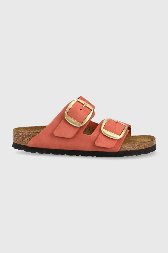 Шкіряні шльопанці Birkenstock Arizona жіночі колір помаранчевий 1025424