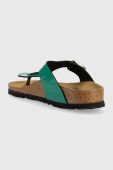 В'єтнамки Birkenstock Gizeh жіночі колір зелений на плоскому ходу 1025457
