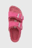 Замшеві шльопанці Birkenstock Arizona жіночі колір рожевий 1025554