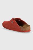 Замшеві шльопанці Birkenstock Boston Corduroy жіночі колір помаранчевий 1025689