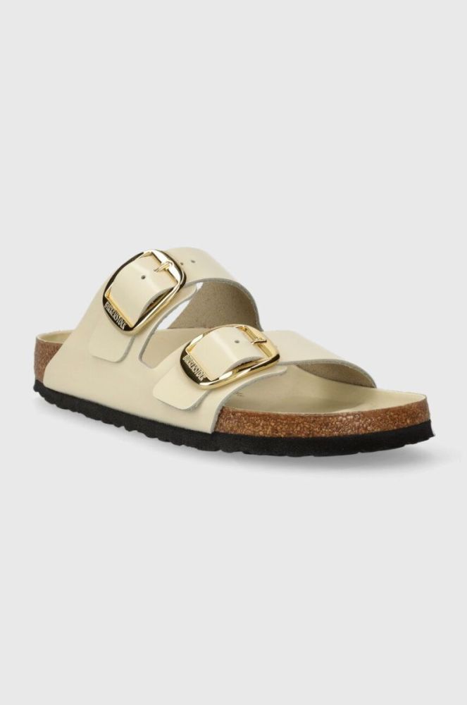 Шкіряні шльопанці Birkenstock Arizona жіночі колір бежевий 1026128 фото 2
