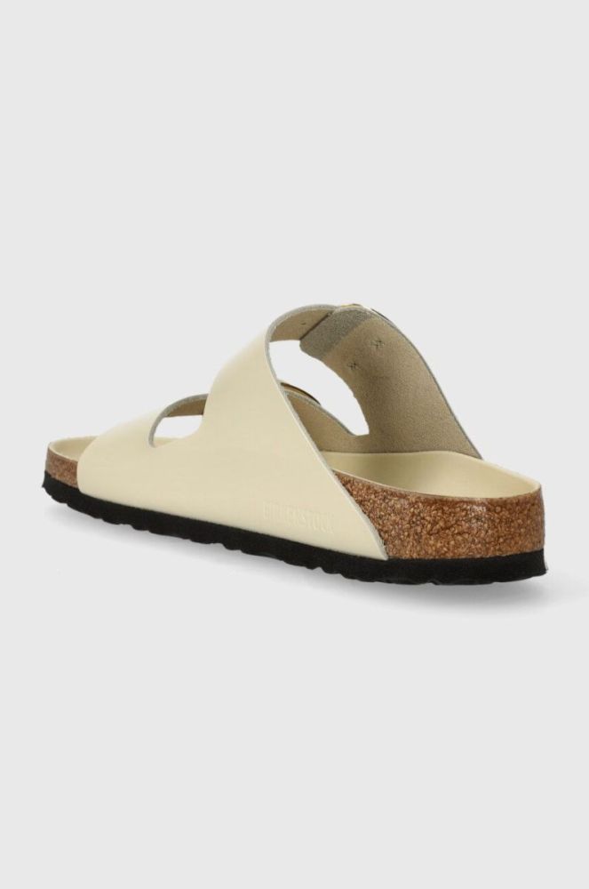 Шкіряні шльопанці Birkenstock Arizona жіночі колір бежевий 1026128 фото 3