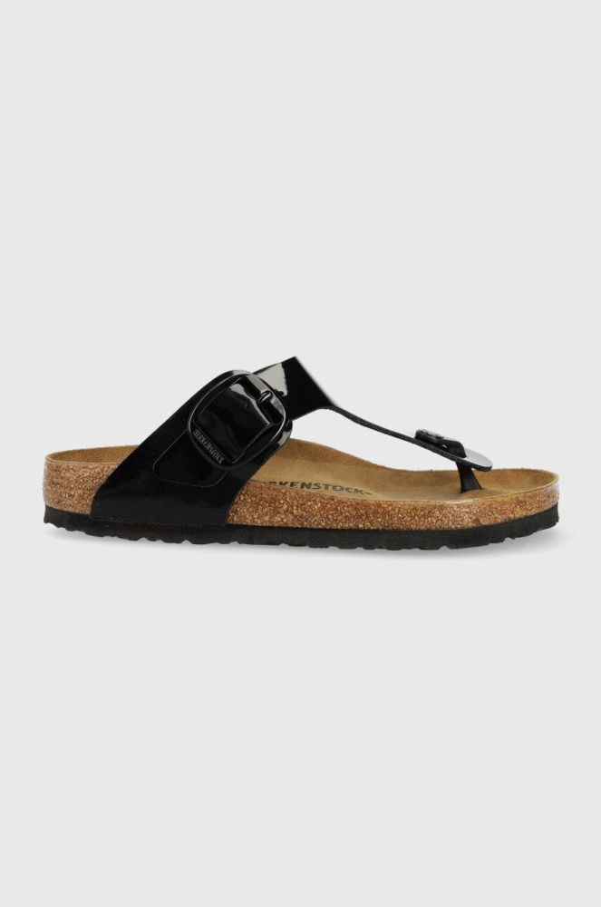 В'єтнамки Birkenstock Gizeh жіночі колір чорний на плоскому ходу 1026135