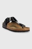 В'єтнамки Birkenstock Gizeh жіночі колір чорний на плоскому ходу 1026135