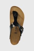 В'єтнамки Birkenstock Gizeh жіночі колір чорний на плоскому ходу 1026135