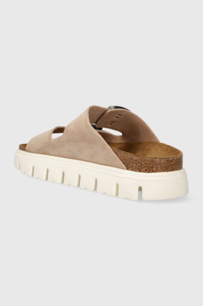Замшеві шльопанці Birkenstock BIRKENSTOCK X PAPILLIO Arizona Chunky жіночі колір бежевий 1024950 фото 3