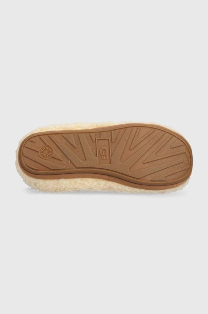Тапочки UGG Plushy Slipper колір бежевий 1143952 фото 5