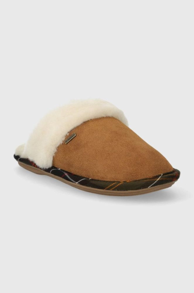 Замшеві тапочки Barbour Ellery колір коричневий LSL0030BE51 фото 2