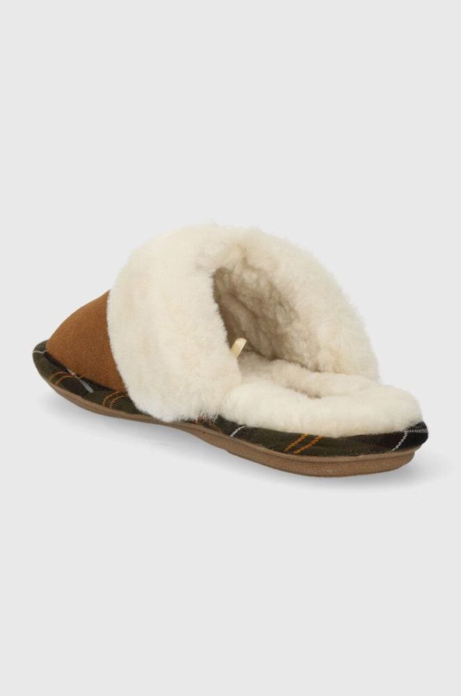 Замшеві тапочки Barbour Ellery колір коричневий LSL0030BE51 фото 3